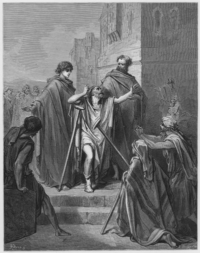 Saint Pierre et Saint Jean à la belle porte - Gustave Dore